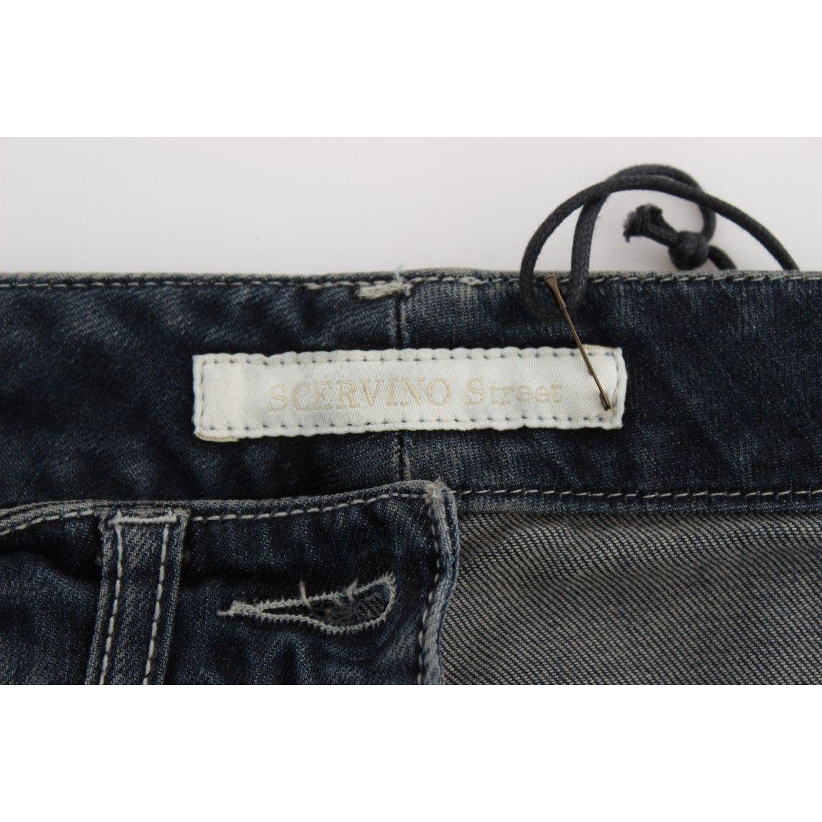 Ermanno Scervino Chic Blue Slim Fit Italian Jeans Jeans & Pants Ermanno Scervino Light Gray