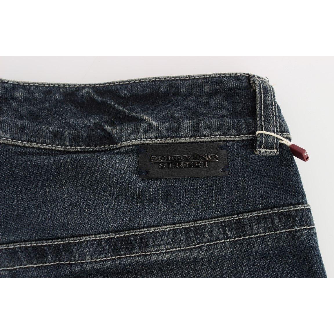 Ermanno Scervino Chic Blue Slim Fit Italian Jeans Jeans & Pants Ermanno Scervino Dark Slate Gray