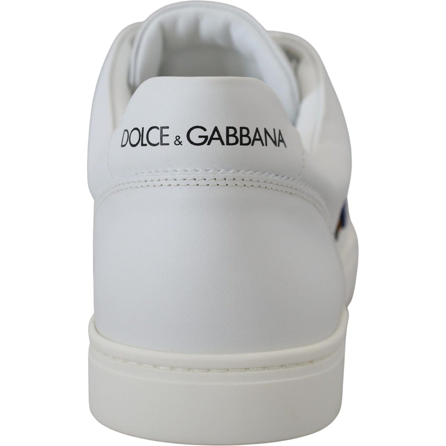 Dolce & Gabbana Elegant White Leather Men's Sneakers Dolce & Gabbana Gray