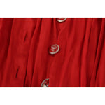 Dolce & Gabbana Red Button Down Belted Midi Satin Silk Dress DR28739 - 44