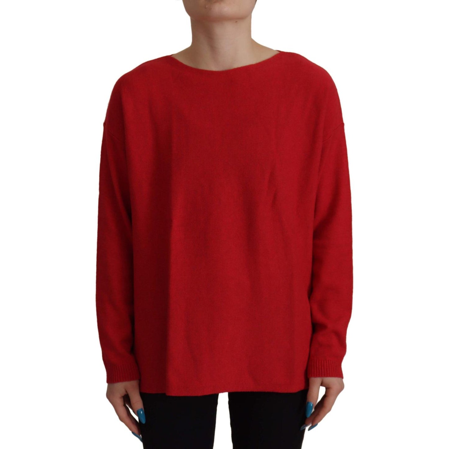 Dolce & Gabbana Elegant Red Wool Blend Knit Sweater Dolce & Gabbana Dark Red