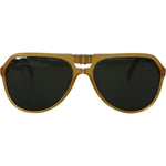 Dolce & Gabbana Chic Yellow Aviator Acetate Sunglasses Dolce & Gabbana Dark Slate Gray