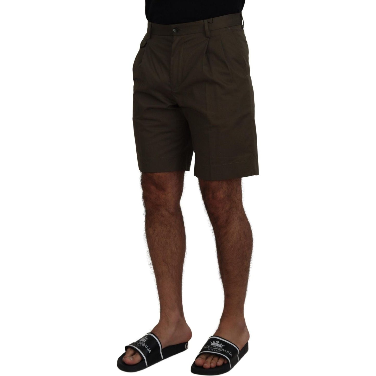 Dolce & Gabbana Green Chinos Cotton Casual Shorts Shorts