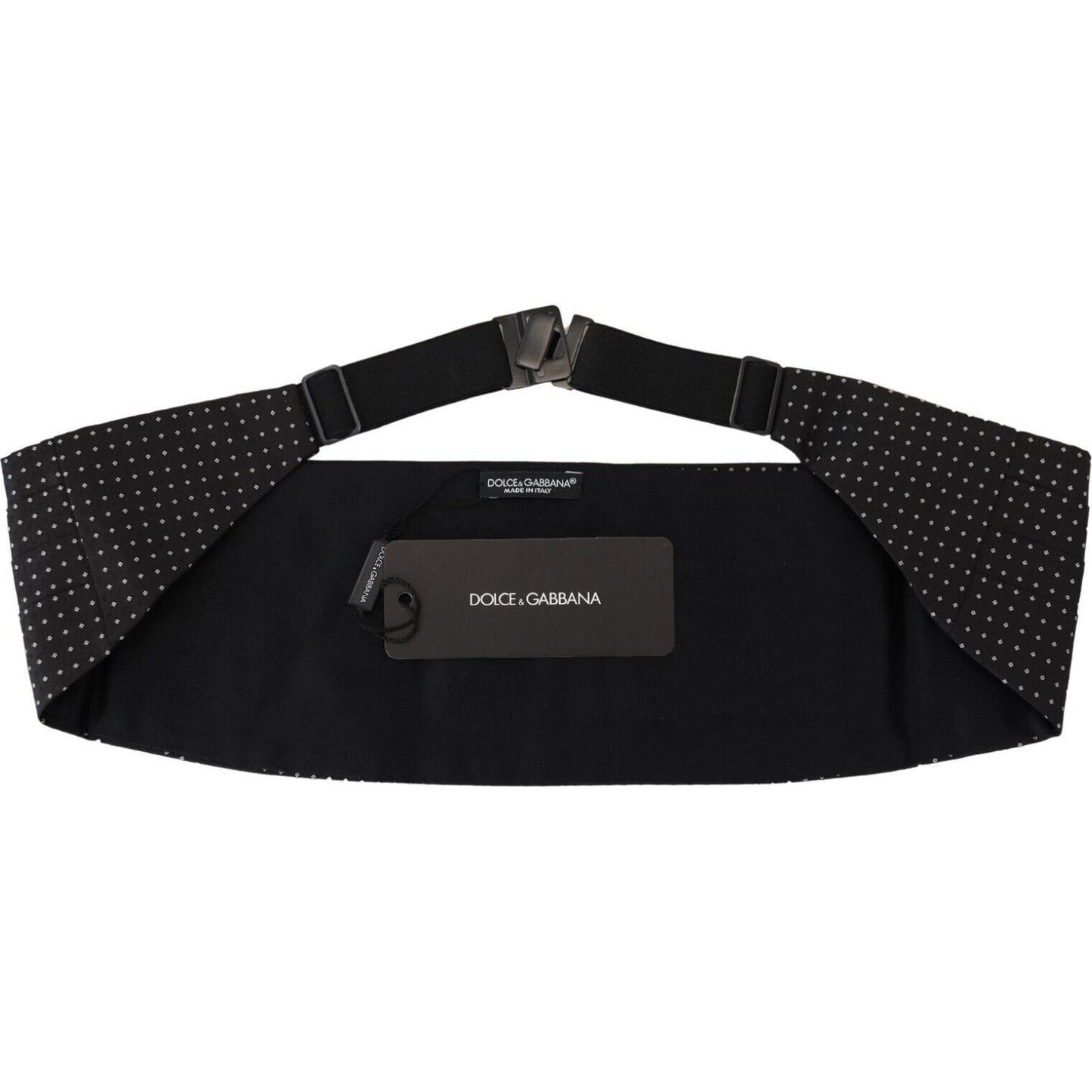 Dolce & Gabbana Elegant Silk Polka Dot Cummerbund Dolce & Gabbana Black