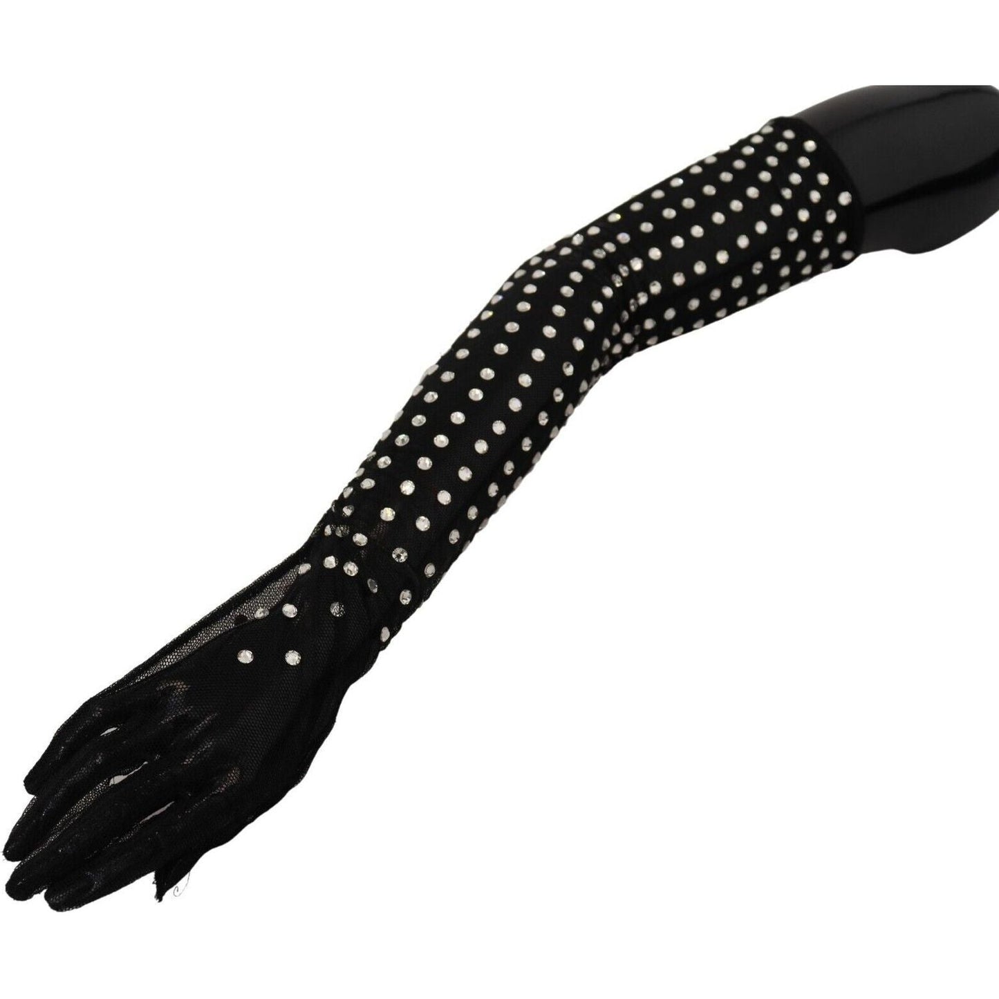 Dolce & Gabbana Elegant Elbow Length Black Gloves Dolce & Gabbana Black