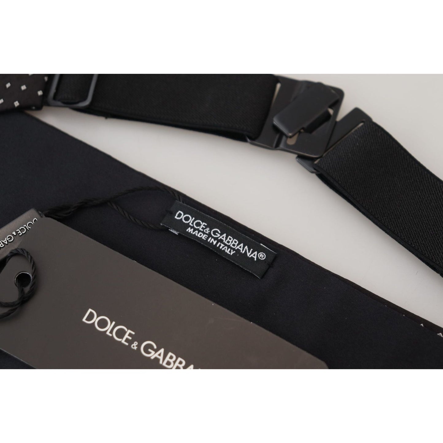 Dolce & Gabbana Elegant Silk Polka Dot Cummerbund Dolce & Gabbana Gray