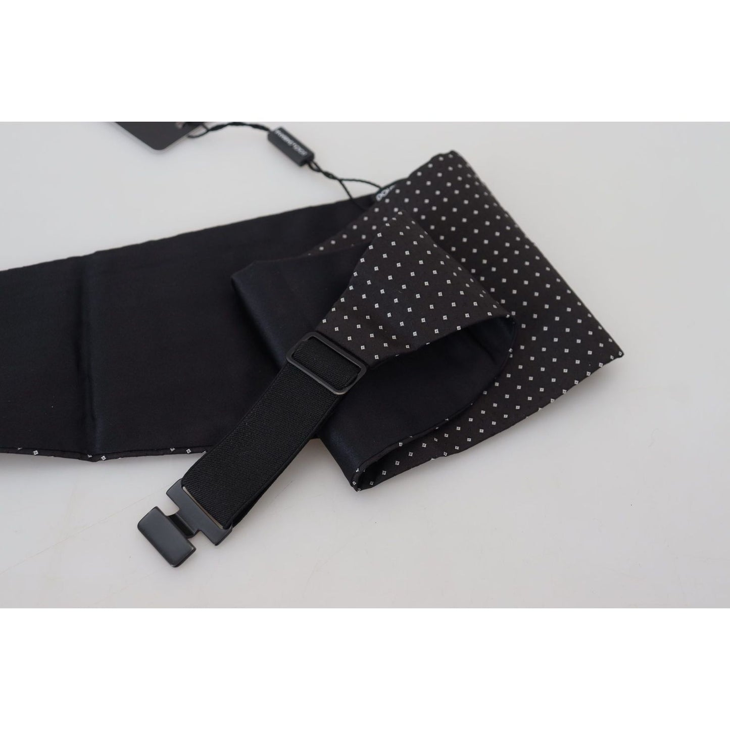 Dolce & Gabbana Elegant Silk Polka Dot Cummerbund Dolce & Gabbana Light Gray
