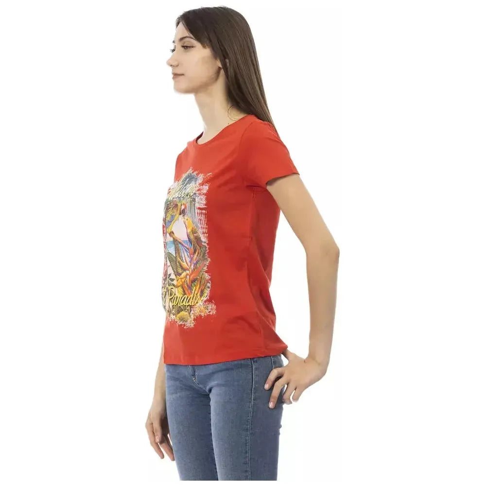 Trussardi Action Red Cotton Women T-Shirt Trussardi Action Sienna