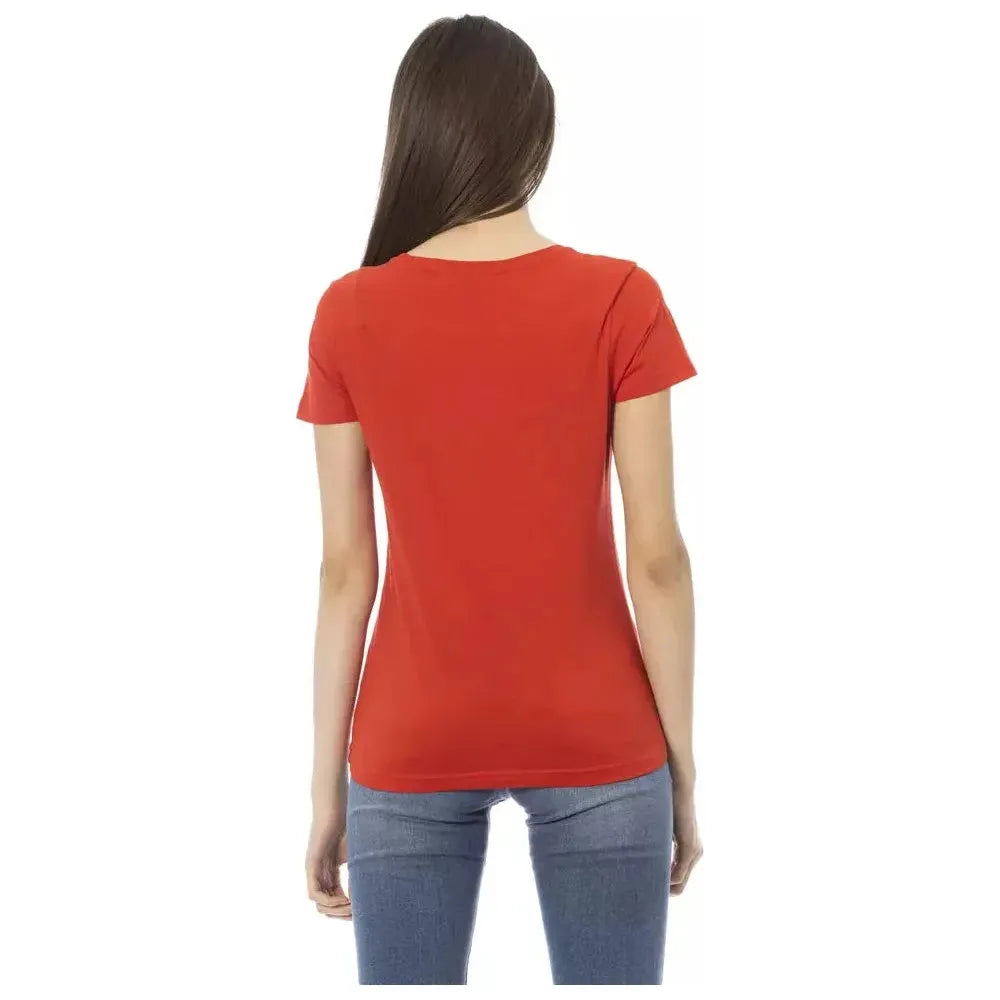 Trussardi Action Red Cotton Women T-Shirt Trussardi Action Brown