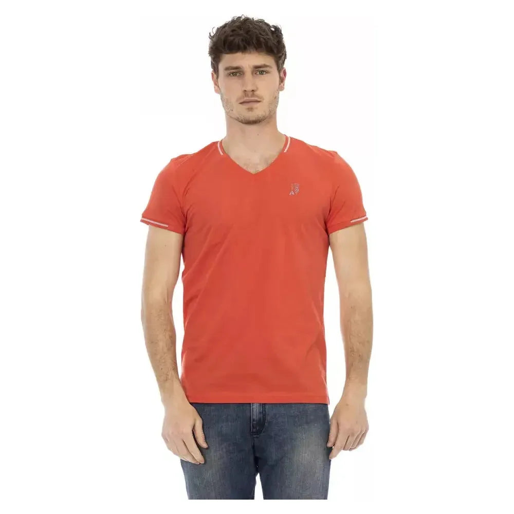 Trussardi Action Orange Cotton Men T-Shirt Trussardi Action Chocolate