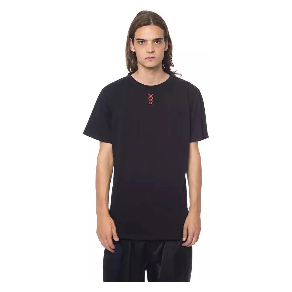 Nicolo Tonetto Black Cotton Men T-Shirt Nicolo Tonetto Dark Slate Gray