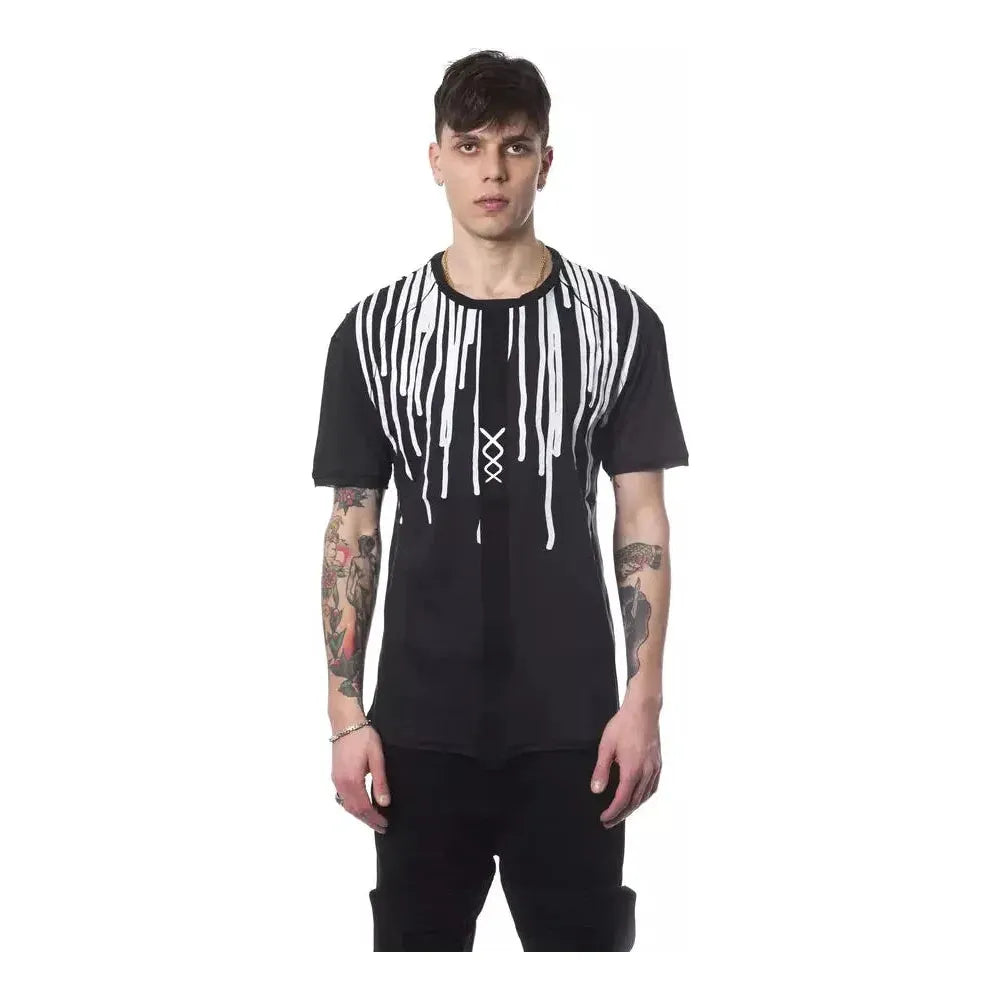 Nicolo Tonetto Black Cotton Men T-Shirt Nicolo Tonetto Gray