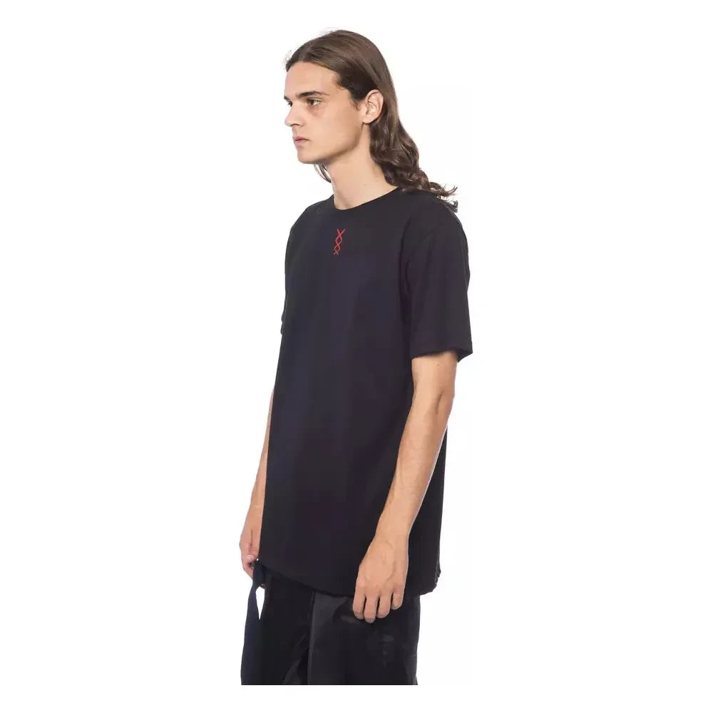 Nicolo Tonetto Black Cotton Men T-Shirt Nicolo Tonetto Dark Slate Gray