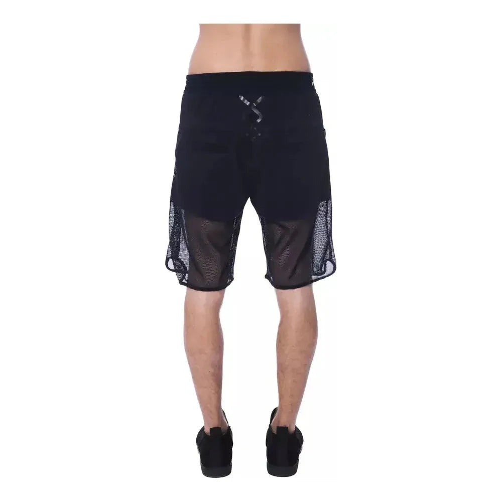 Nicolo Tonetto Black Polyester Men Short Nicolo Tonetto Rosy Brown