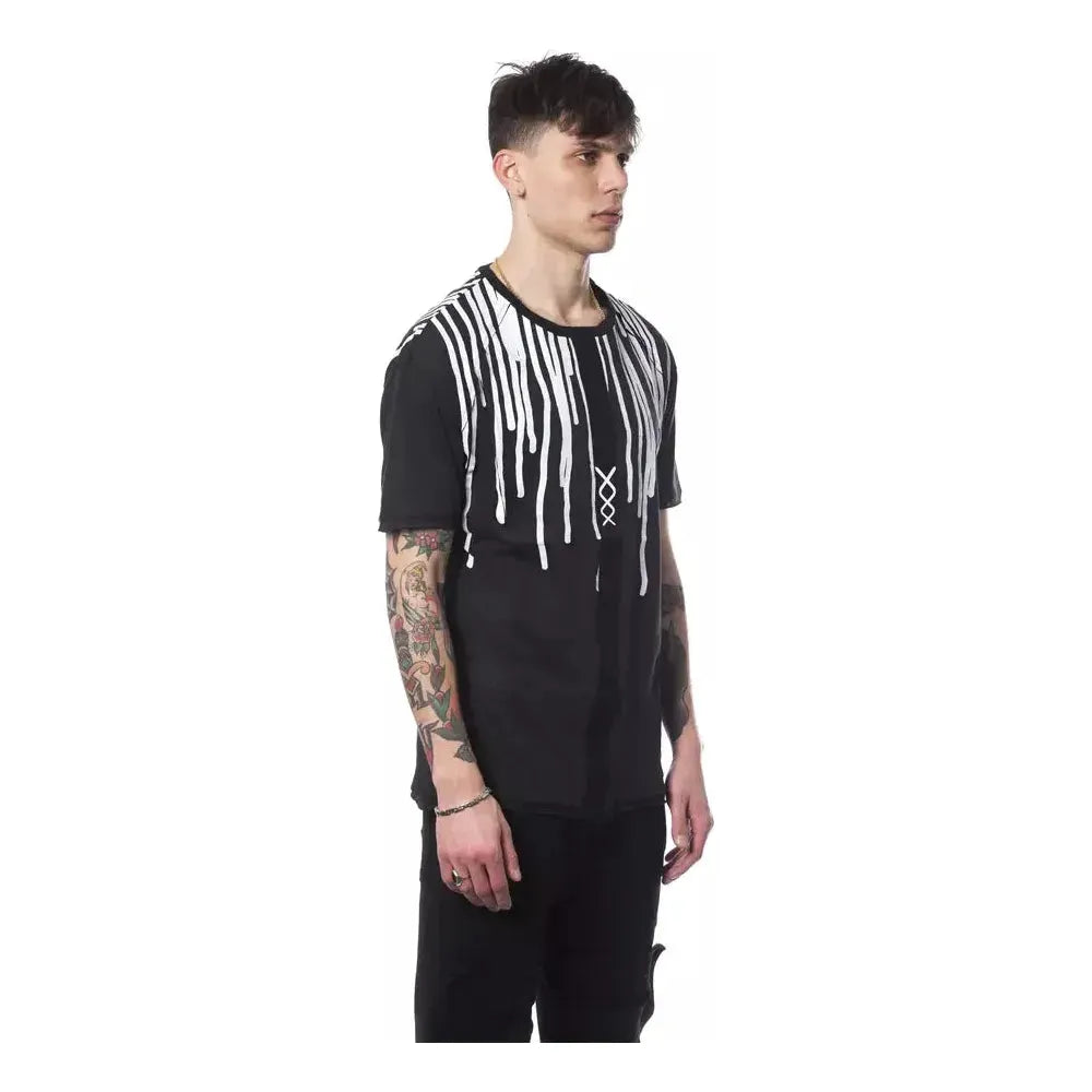 Nicolo Tonetto Black Cotton Men T-Shirt Nicolo Tonetto Gray