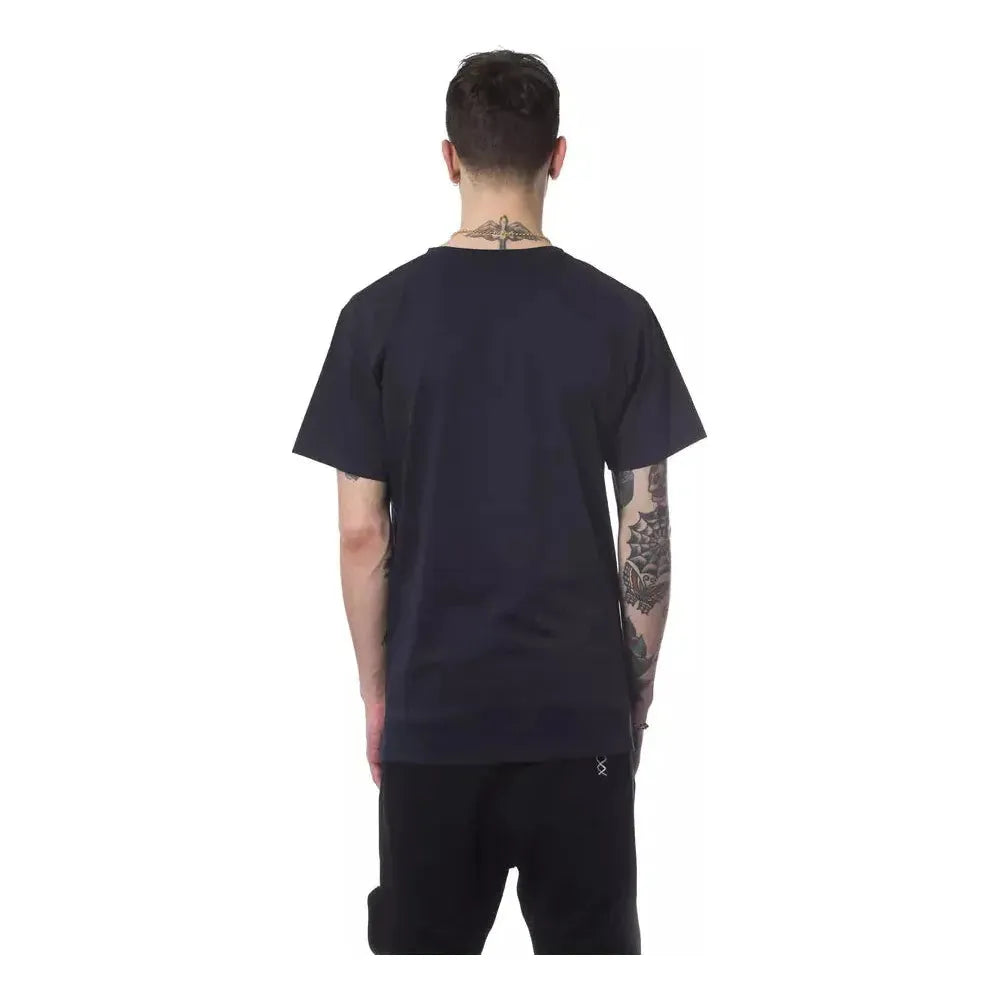 Nicolo Tonetto Blue Cotton Men T-Shirt Nicolo Tonetto Dark Slate Gray