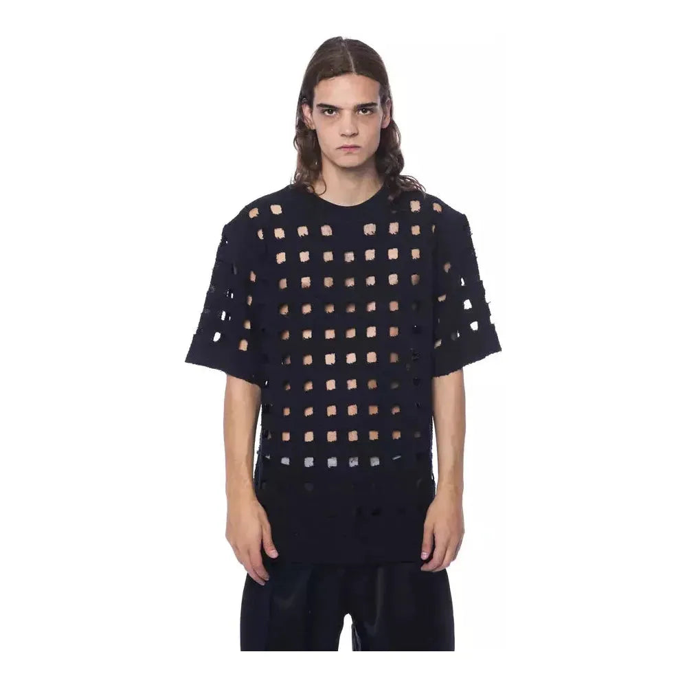 Nicolo Tonetto Black Cotton Men T-Shirt Nicolo Tonetto Rosy Brown