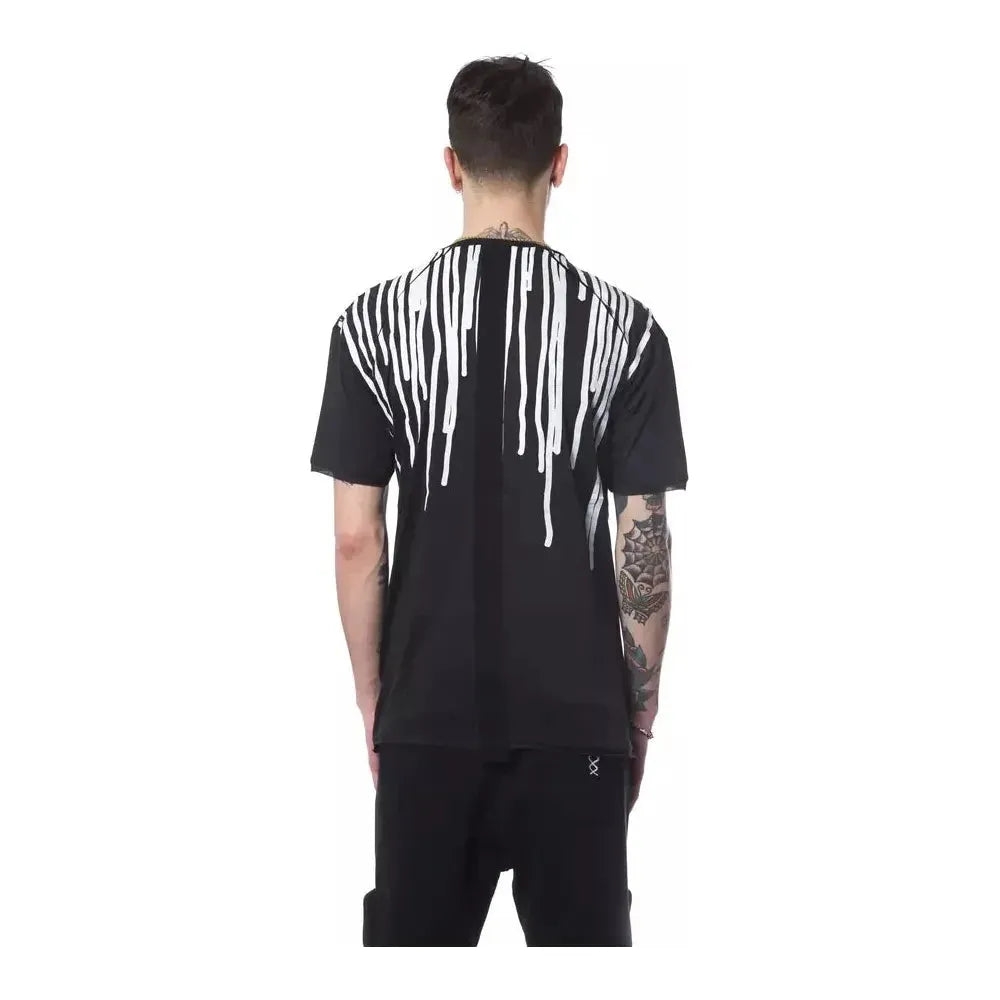 Nicolo Tonetto Black Cotton Men T-Shirt Nicolo Tonetto Dark Slate Gray