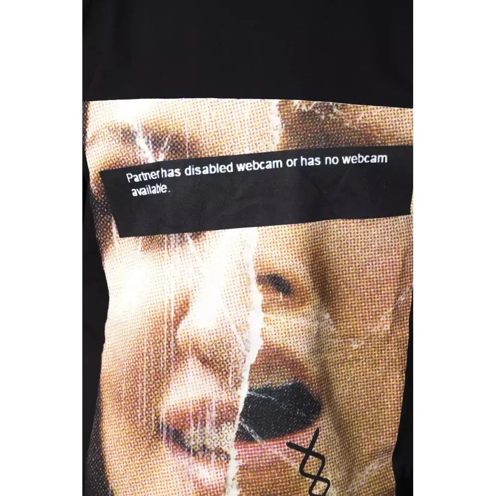 Nicolo Tonetto Black Cotton Men T-Shirt