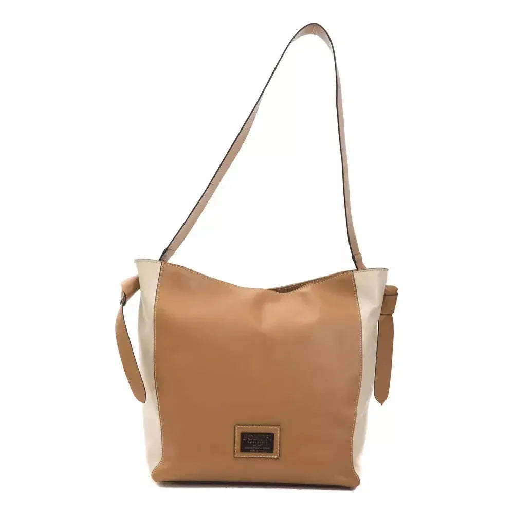 Pompei Donatella Brown Leather Women Shoulder Bag PO-5841