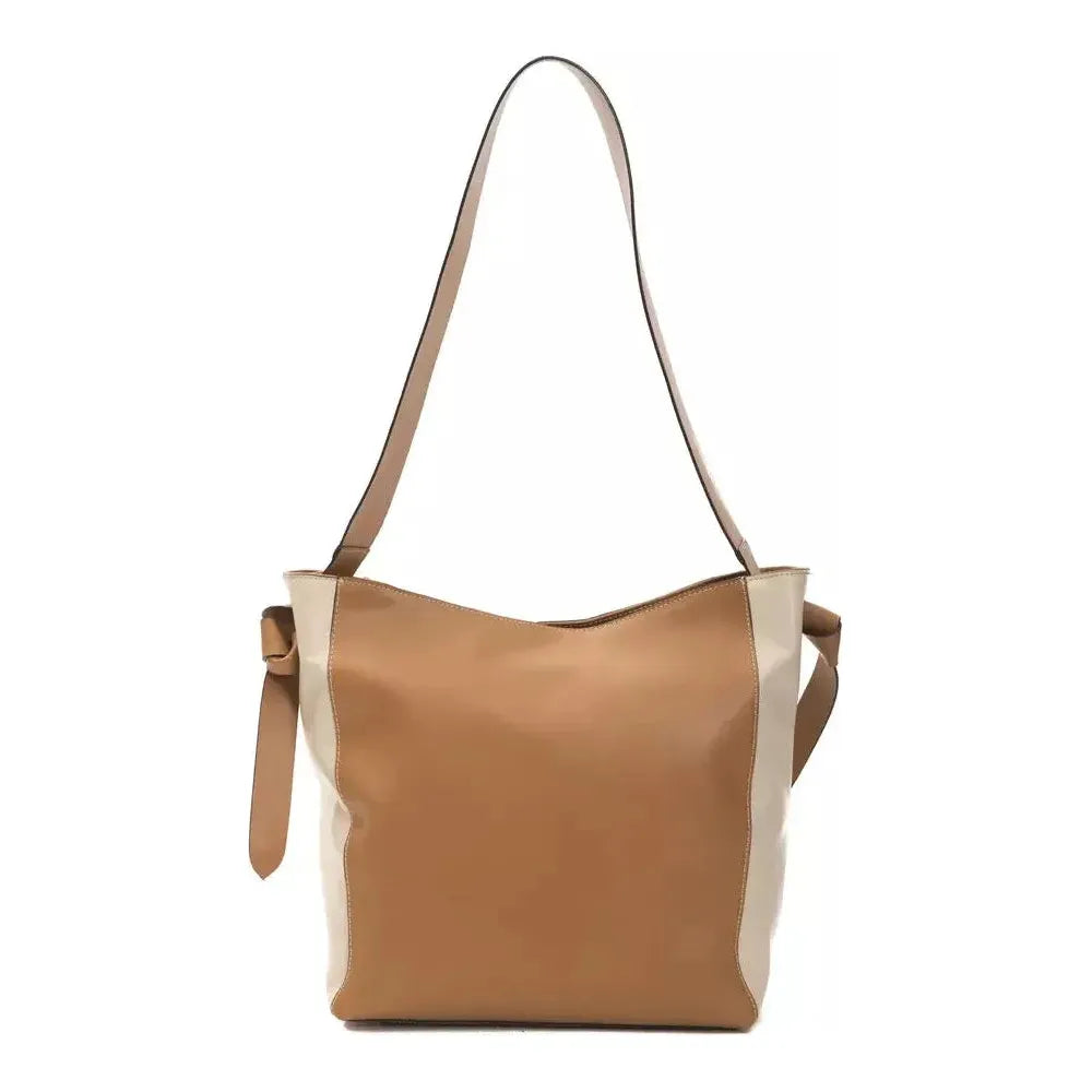 Pompei Donatella Brown Leather Women Shoulder Bag PO-5841