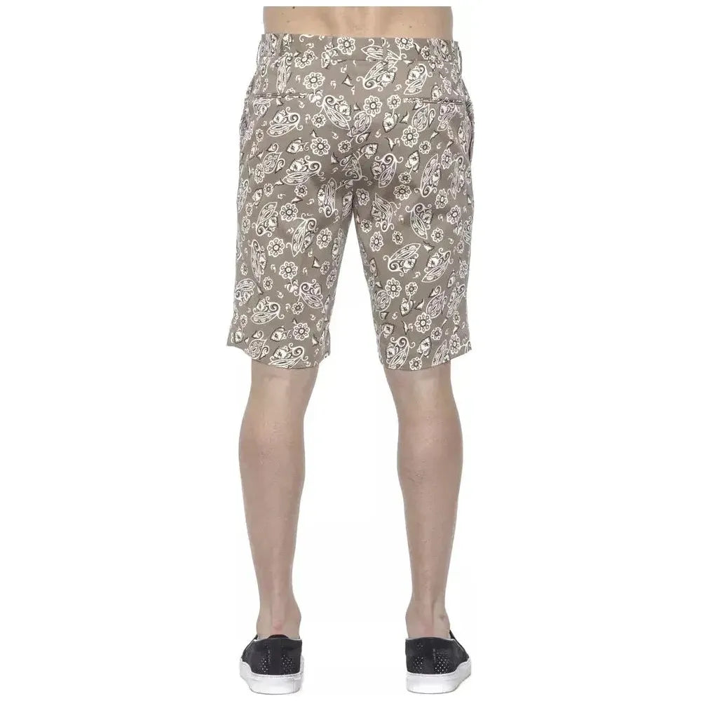 PT Torino Beige Cotton Men Bermuda Shorts Shorts