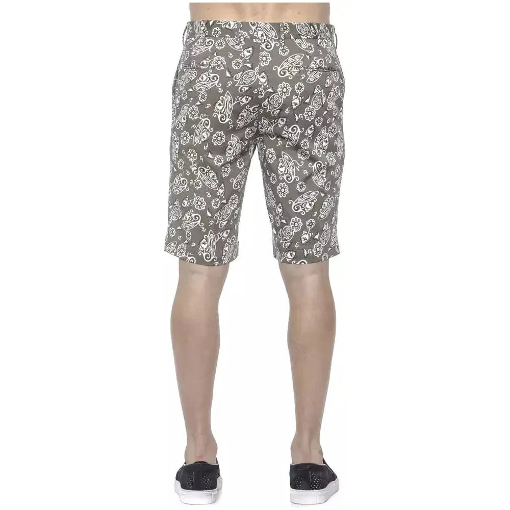 PT Torino Green Cotton Men Bermuda Short Shorts