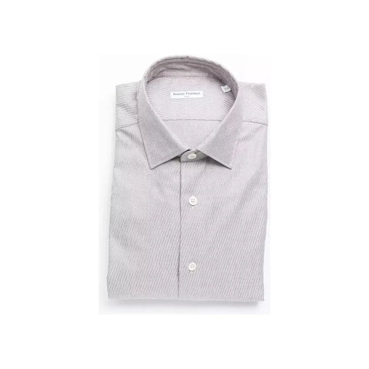 Robert Friedman Beige Cotton Men Shirt