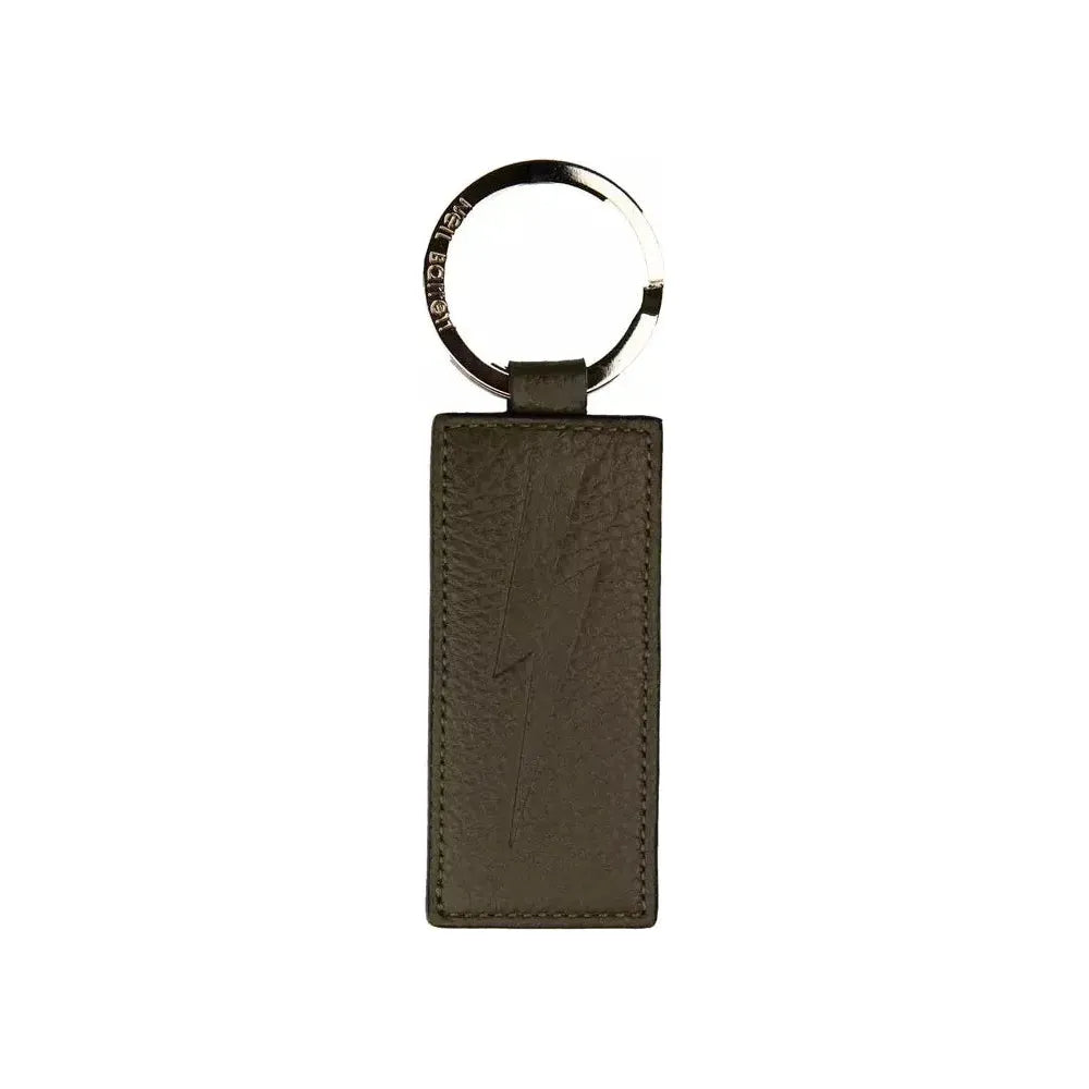 Neil Barrett Green Leather Men Keychain Neil Barrett Dark Slate Gray