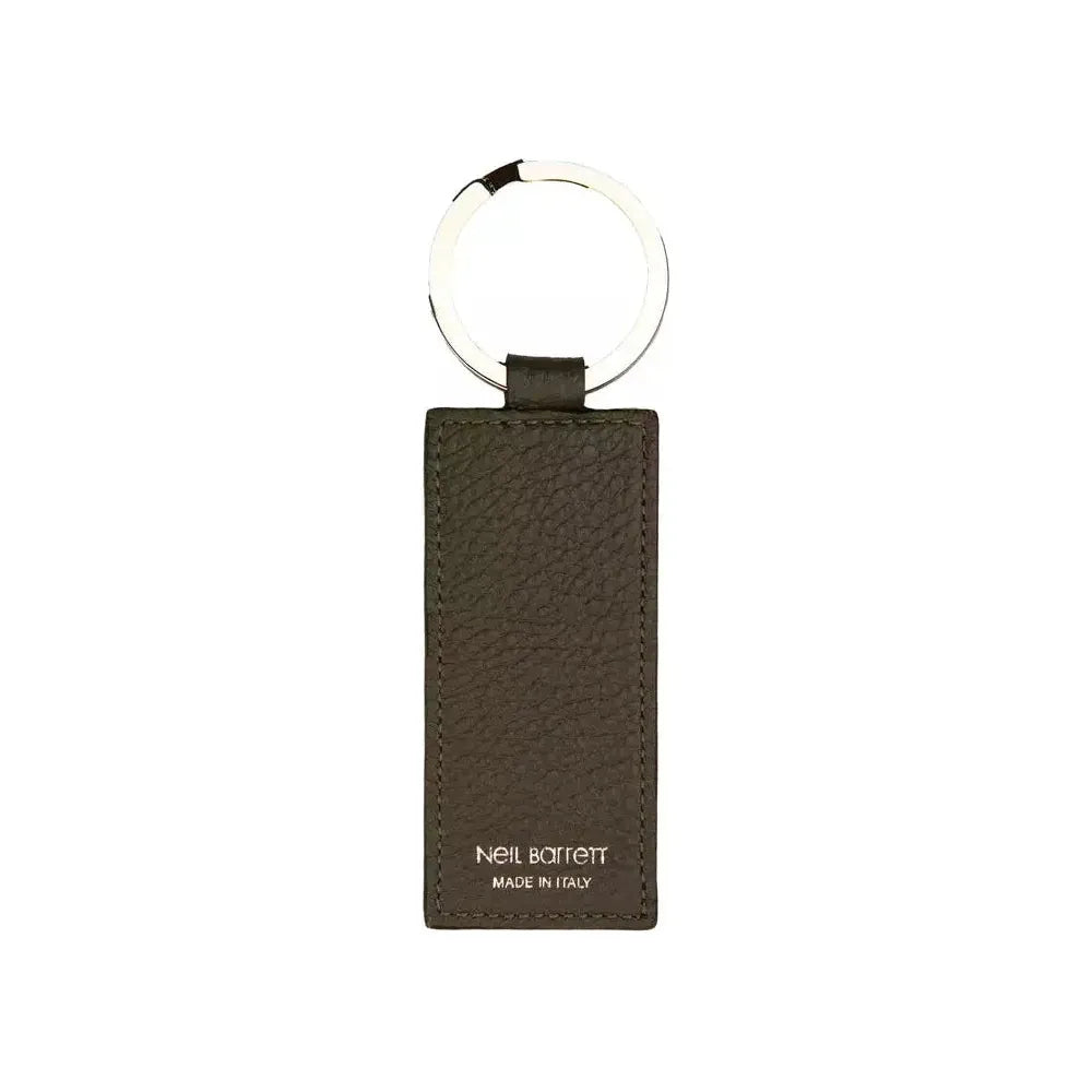 Neil Barrett Green Leather Men Keychain Neil Barrett Dark Slate Gray