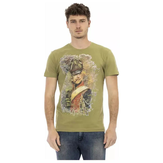 Trussardi Action Green Cotton Men T-Shirt