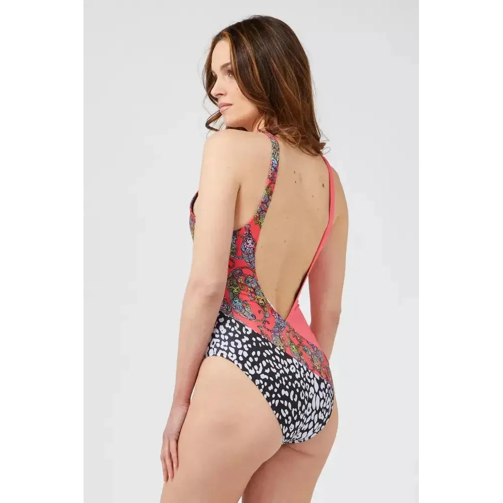 Custo Barcelona Fuchsia Polyester Women Swimsuit Custo Barcelona Light Gray