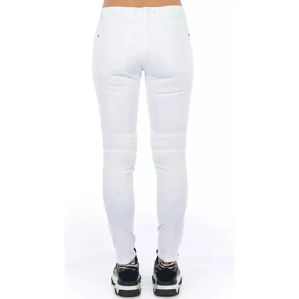 Frankie Morello White Cotton Women Jeans Frankie Morello Lavender