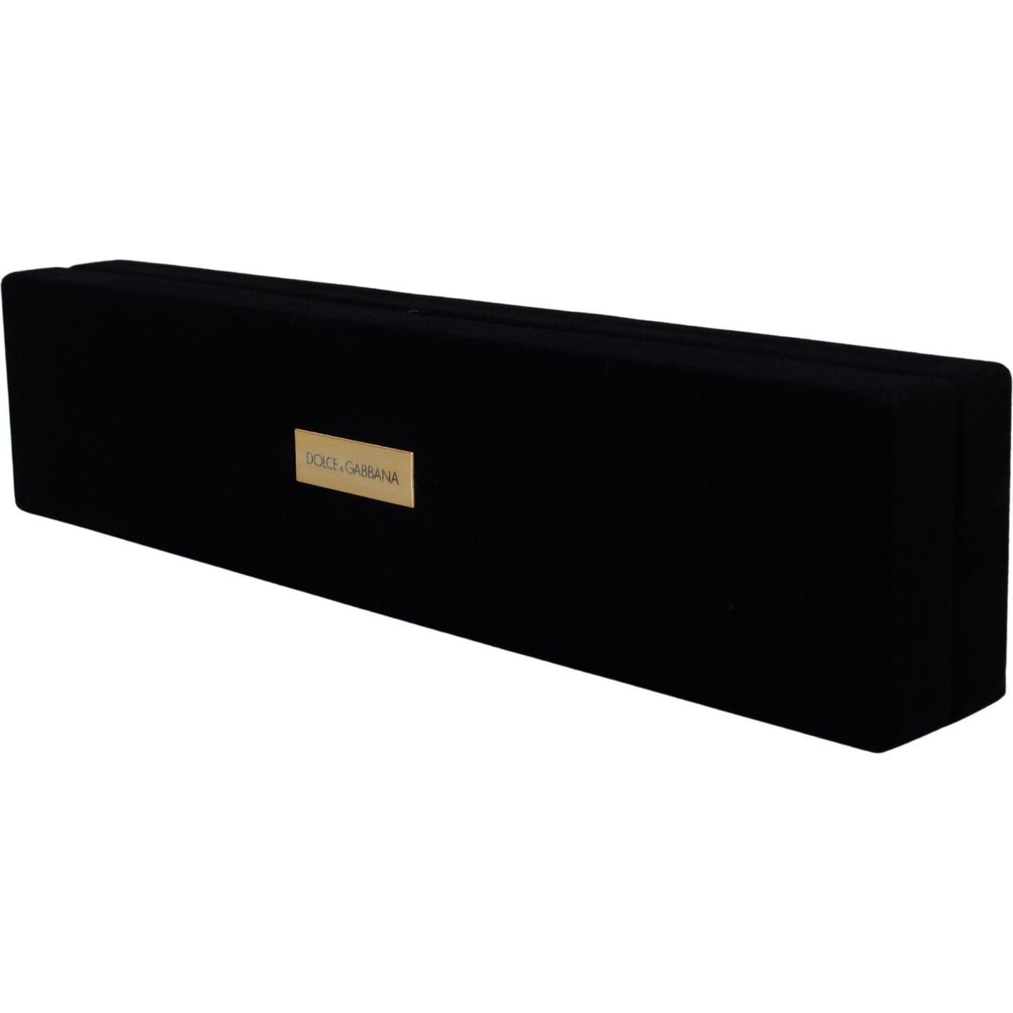 Dolce & Gabbana Elegant Velvet Jewelry Storage Box FASHION ACCESSORIES Dolce & Gabbana Black