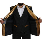 Dolce & Gabbana Black Gold Fantasy Tuxedo Slim Fit Suit KOS2110- 46