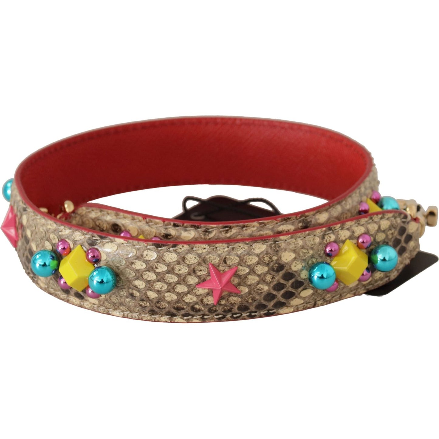 Dolce & Gabbana Exquisite Beige Python Leather Bag Strap Dolce & Gabbana Sienna