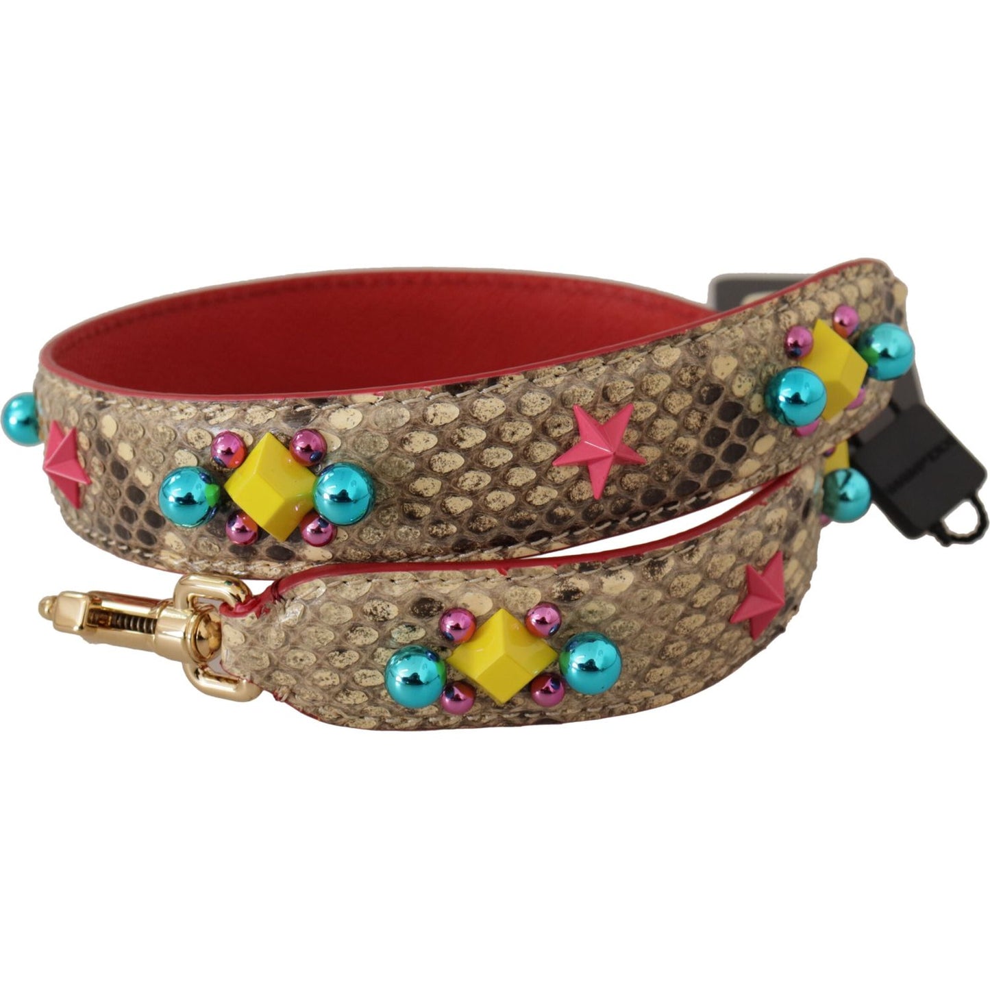Dolce & Gabbana Exquisite Beige Python Leather Bag Strap Dolce & Gabbana Sienna