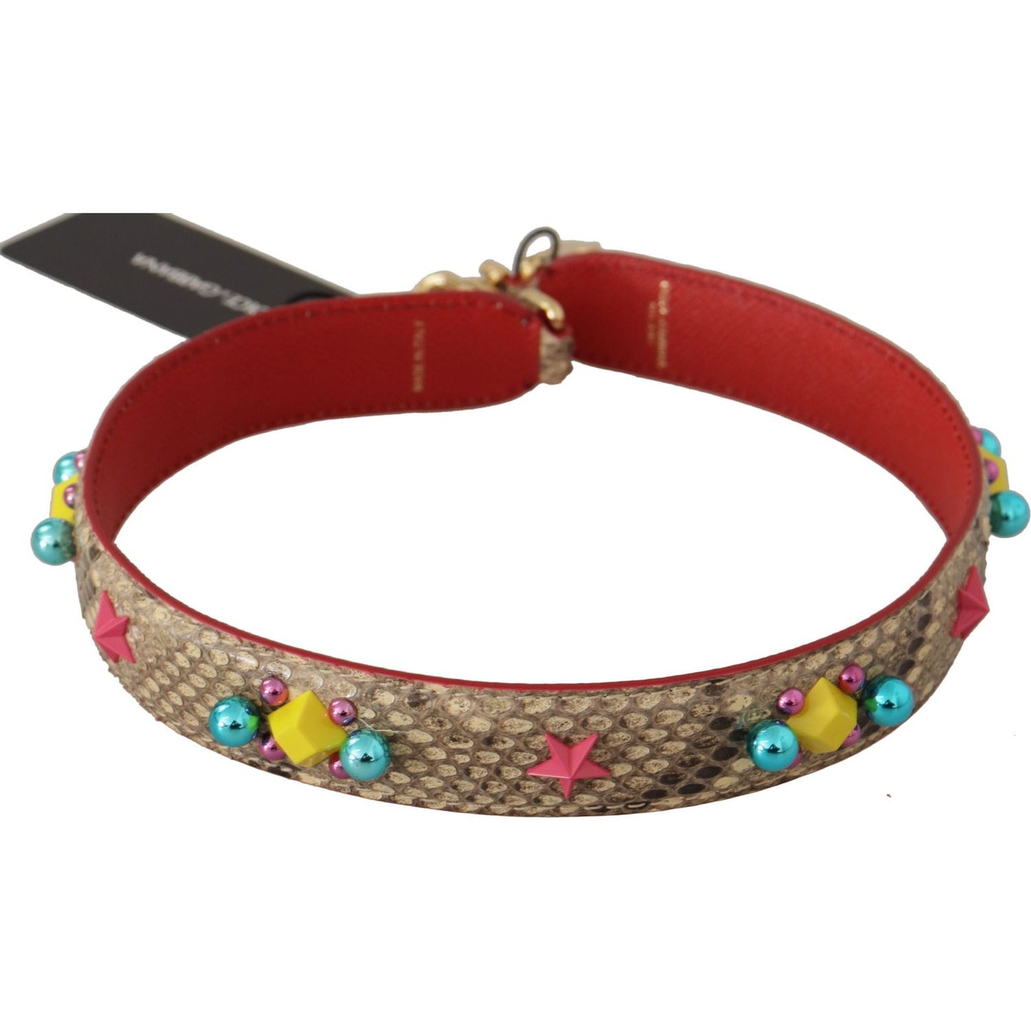 Dolce & Gabbana Exquisite Beige Python Leather Bag Strap Dolce & Gabbana Sienna