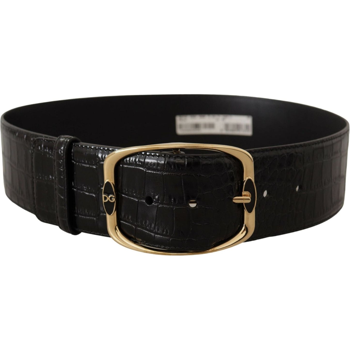 Dolce & Gabbana Elegant Black Leather Logo Belt Dolce & Gabbana Black