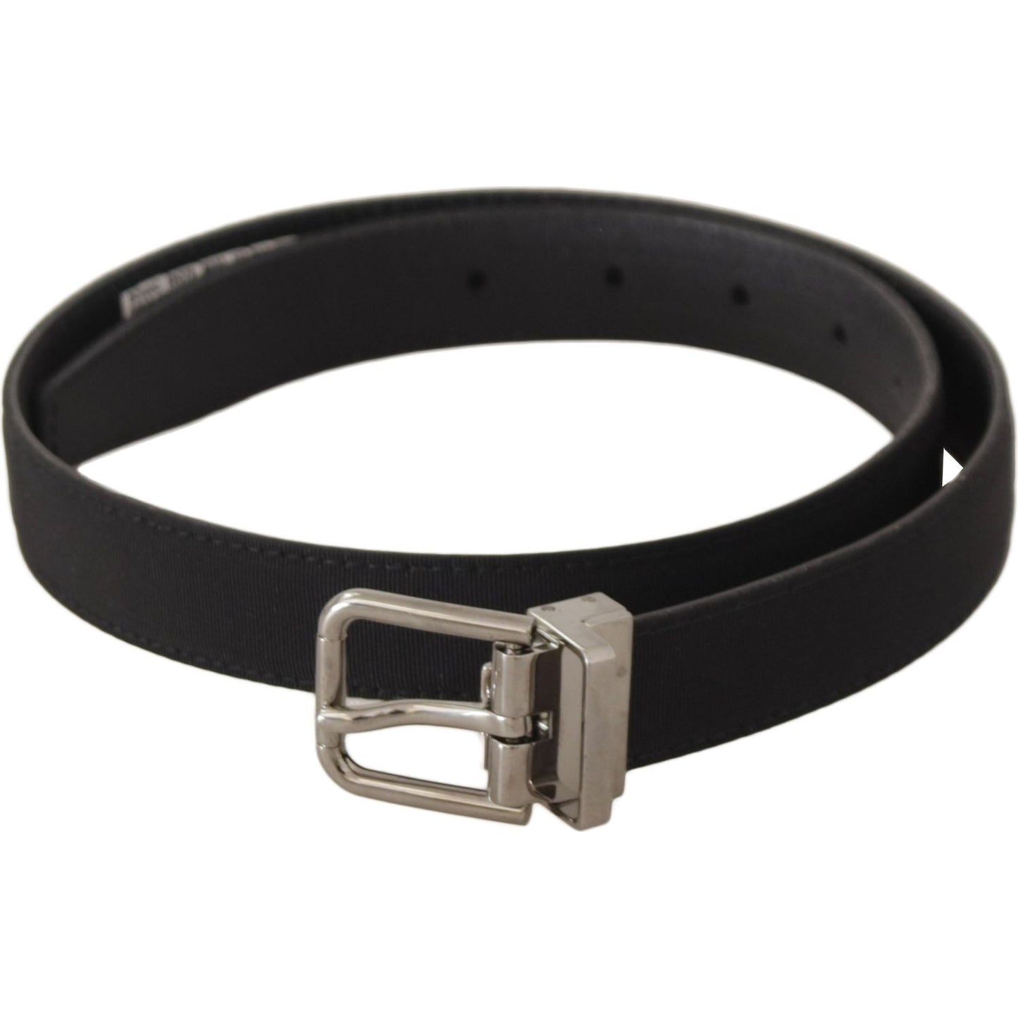 Dolce & Gabbana Elegant Black Canvas & Leather Belt Dolce & Gabbana Dark Slate Gray