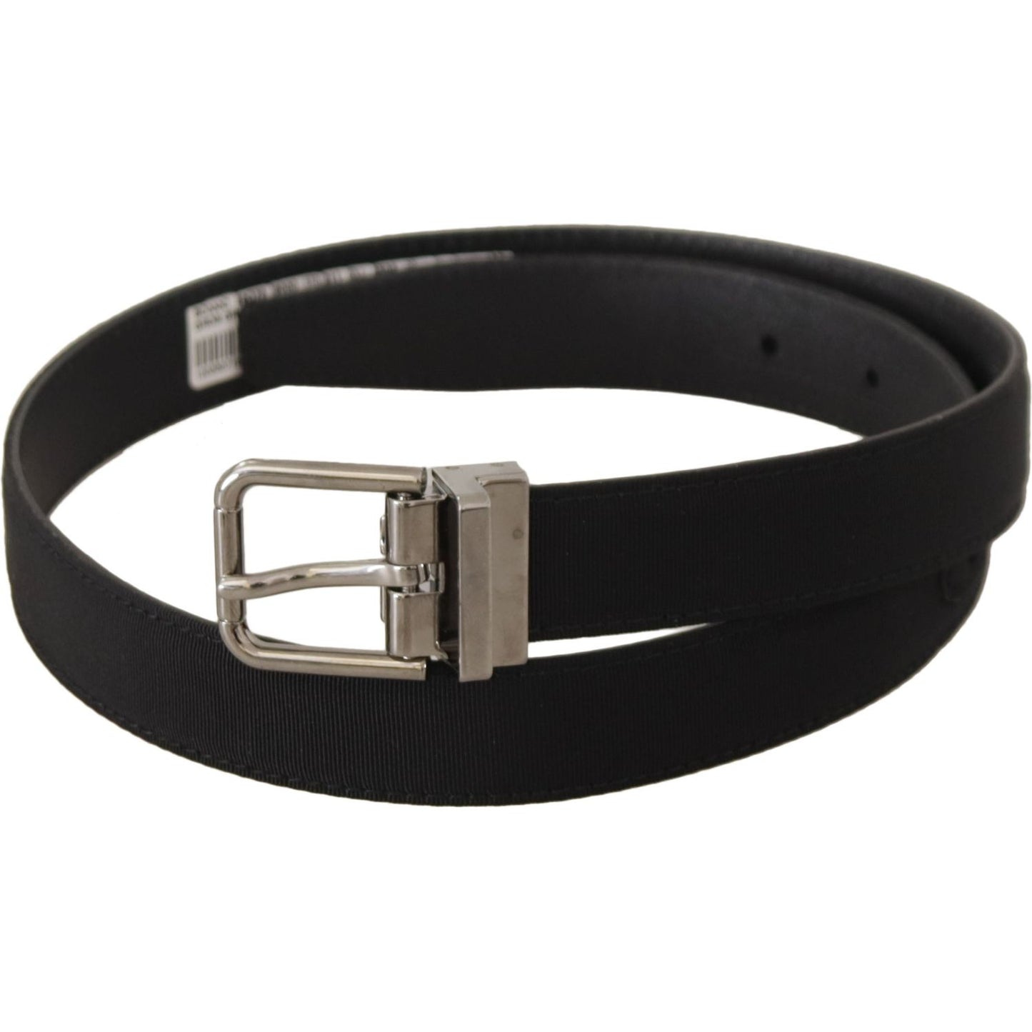 Dolce & Gabbana Elegant Black Canvas & Leather Belt Dolce & Gabbana Black