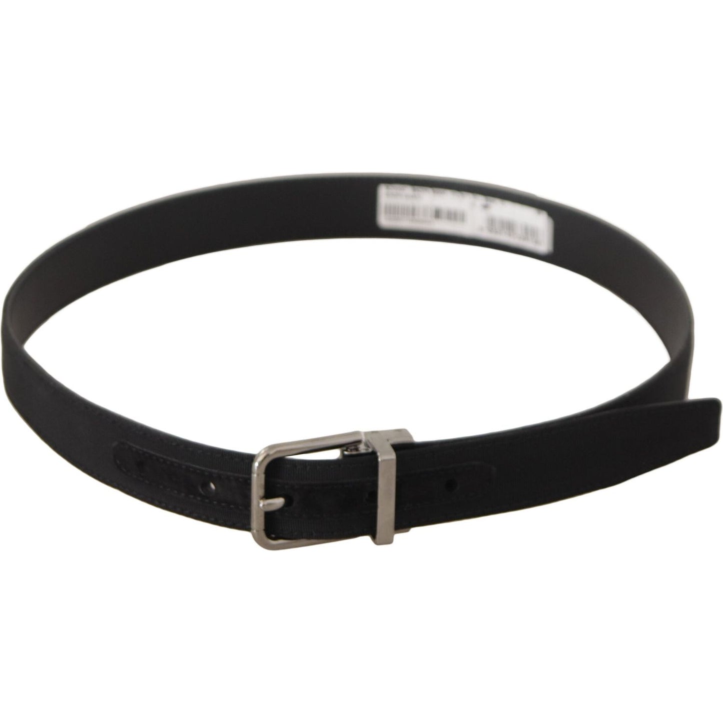 Dolce & Gabbana Elegant Black Canvas & Leather Belt Dolce & Gabbana Dark Slate Gray