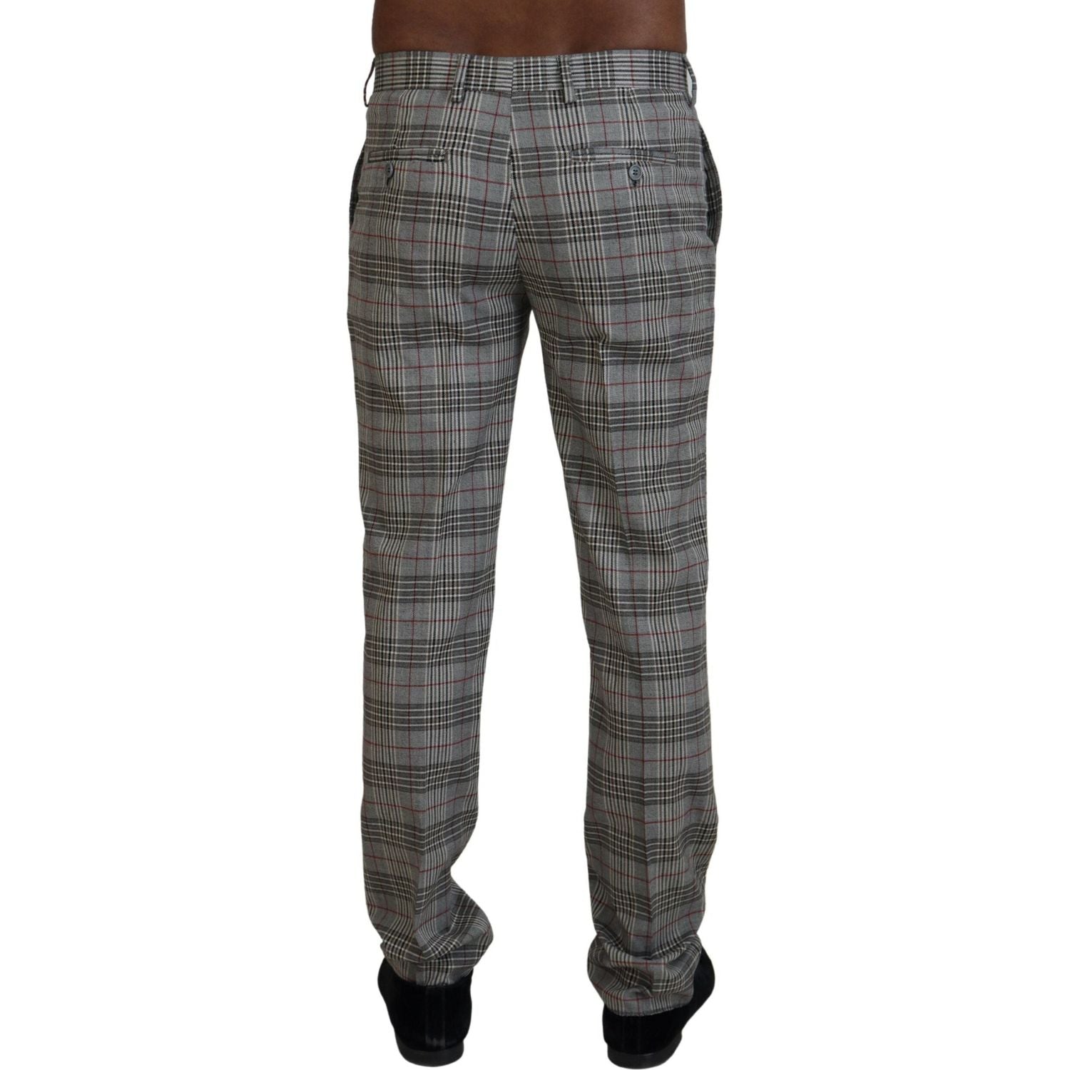 BENCIVENGA Gray Checkered Skinny Men Pants