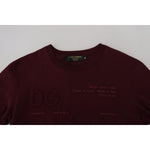 Dolce & Gabbana Maroon Printed Short Sleeves Men T-shirt TSH83682 - 42