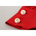 Dolce & Gabbana Red Silk Sheath A-line Knee Length Dress DR28907-38