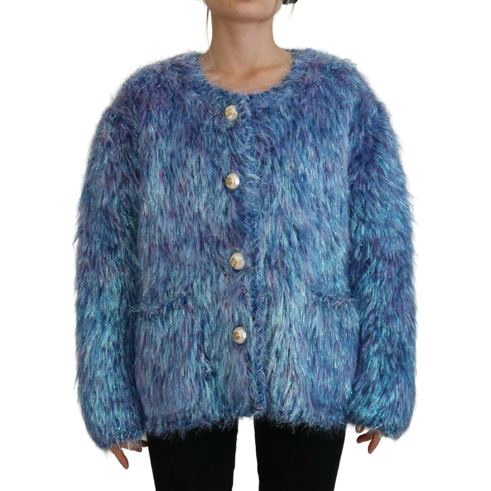 Dolce & Gabbana Multicolor Polyester Fringes Coat Jacket JKT3567- 38