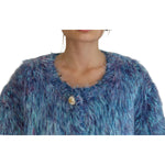 Dolce & Gabbana Multicolor Polyester Fringes Coat Jacket JKT3567- 38