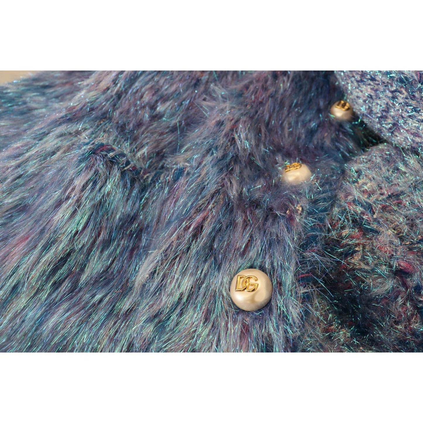 Dolce & Gabbana Multicolor Polyester Fringes Coat Jacket JKT3567- 38