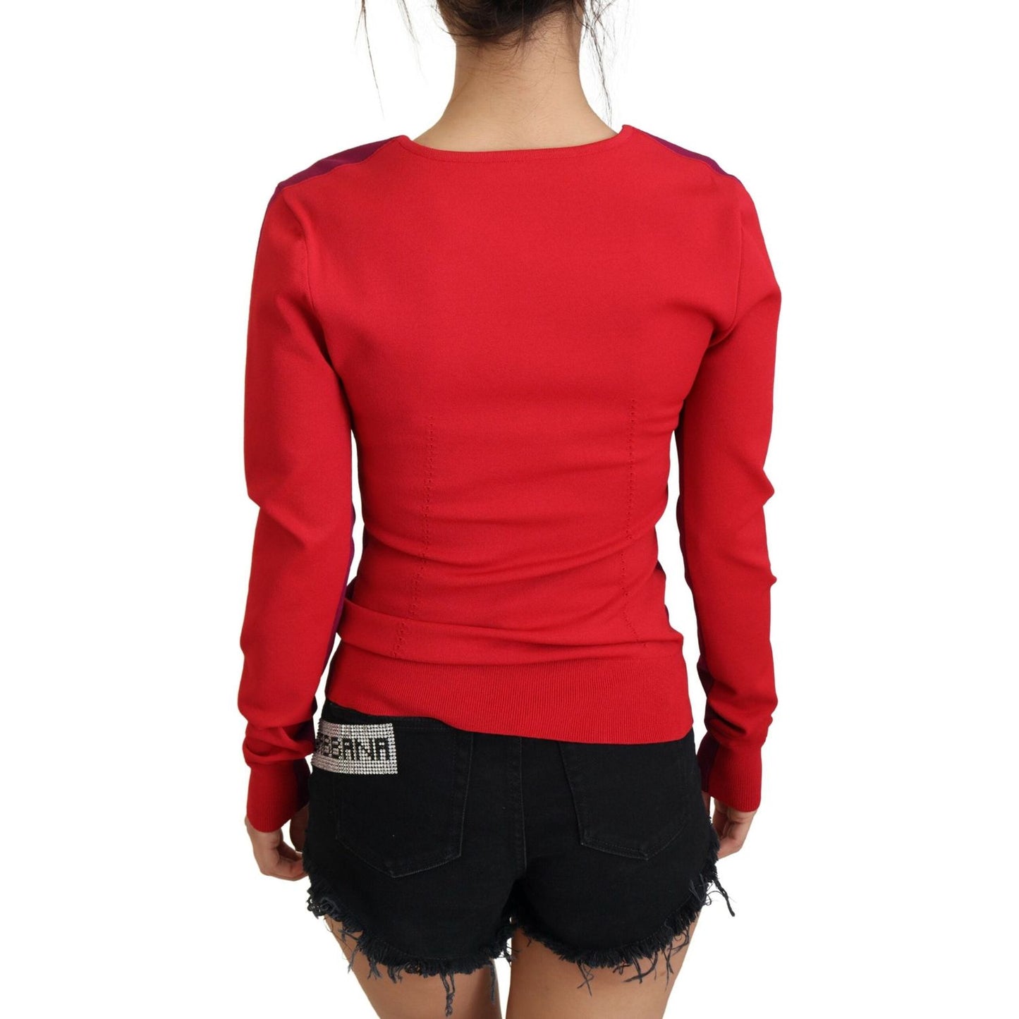 Dolce & Gabbana Multicolor Viscose Square Neck Pullover Sweater TSH83702- 40
