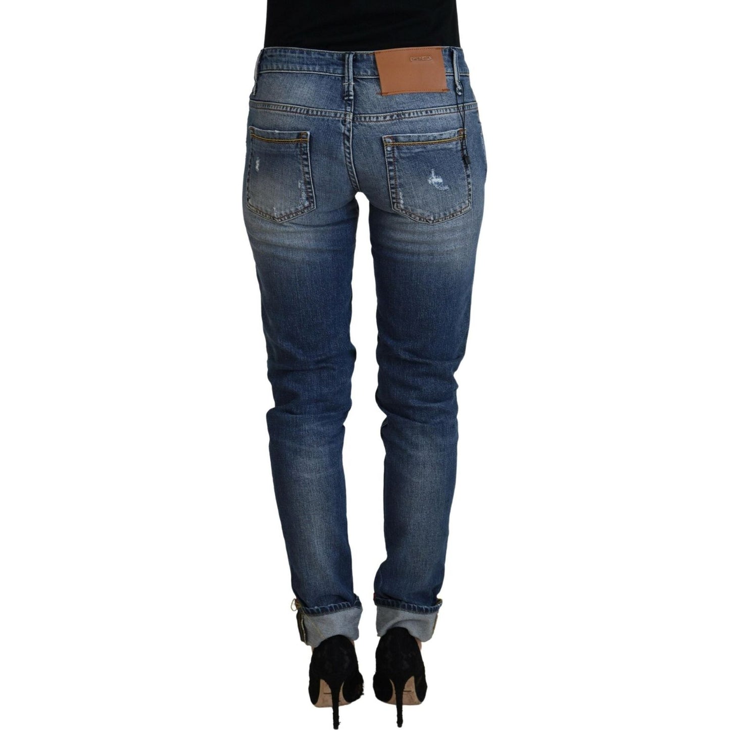 Acht Sleek Skinny Low Waist Denim Jeans Acht Dark Slate Gray
